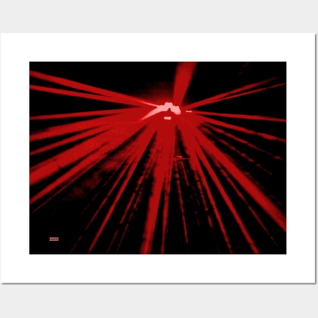 RED LASER UFO Wall Art by neilstuartcoffey